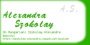 alexandra szokolay business card